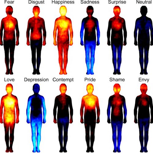couleur du corps selon émotions ressenties
